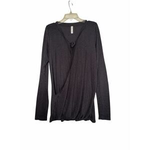 Latched Mama Grey Long Sleeve Nursing Top Sweater Open Front Extra Small